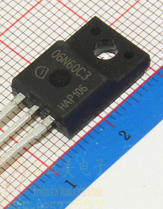 场效应管 SPA06N60C3 6.2A/650V/0.75欧/32W TO-220F