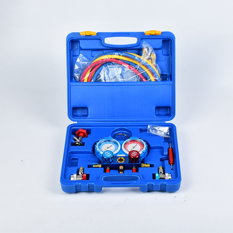 汽车空调加氟表雪种压力表冷媒双表阀空调维修工具设备家用R134a