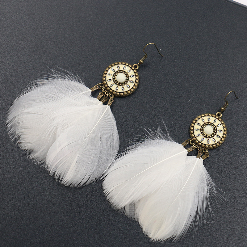 Round Oil Dripping Alloy Earrings