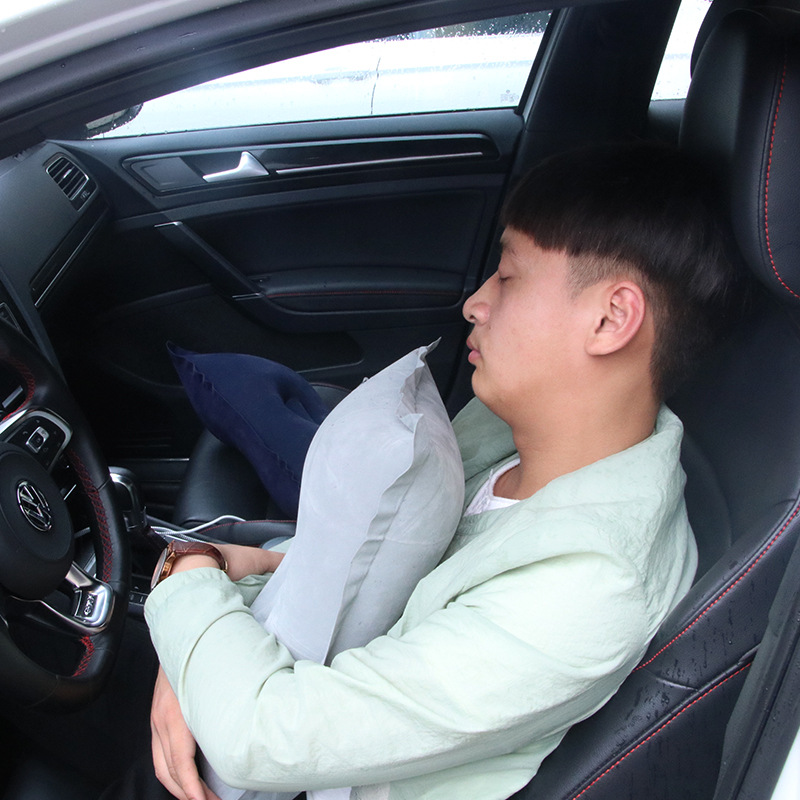 戶外充氣旅行枕 便攜睡枕 飛機(jī)靠枕旅游護(hù)頸枕 R-6403