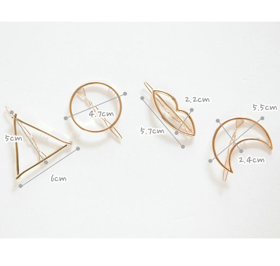 20g Weight Hair Clip Hair Accessories Type 1 Piece Quantity Daily Occasion Alloy Material Moon Pattern Women'S Gender Plating Design Simple Style Style Simple Style Moon Alloy Plating Hair Clip 1 Piece 无