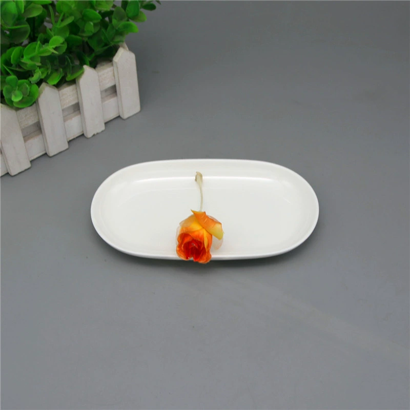Leg Tangshan Bone Porcelain Pure White Ceramics Towel 6.3 Oval Towel Tun Hotel restaurant can be determined