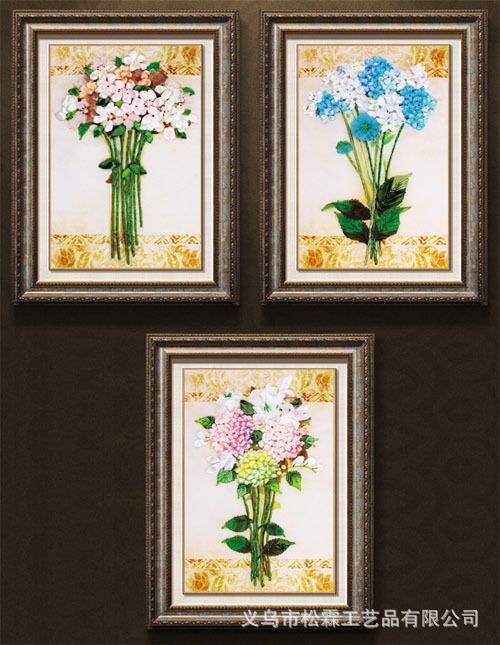 Oujin nianhua Bordado Cinta Directa de Fábrica impresión en color colgando pintura estoy a tu lado Serie Sala estar decoración entrada