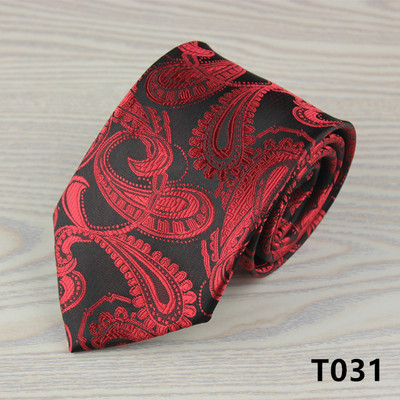new pattern goods in stock necktie business affairs Solid Polyester Yarn cashew leisure time Solid Embroidery necktie wholesale
