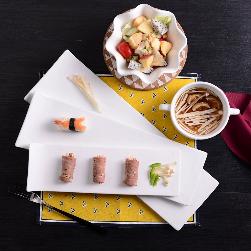 Ресторанная тарелка для десертов Pure White Fang Fang Ship Dessert Plate куриное крыло закуска торт игра креатив Японская керамическая тарелка