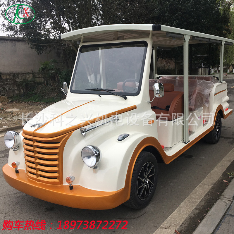 热卖11座燃油观光车景区旅游观光汽油车楼盘别墅看房燃油老爷车|ru