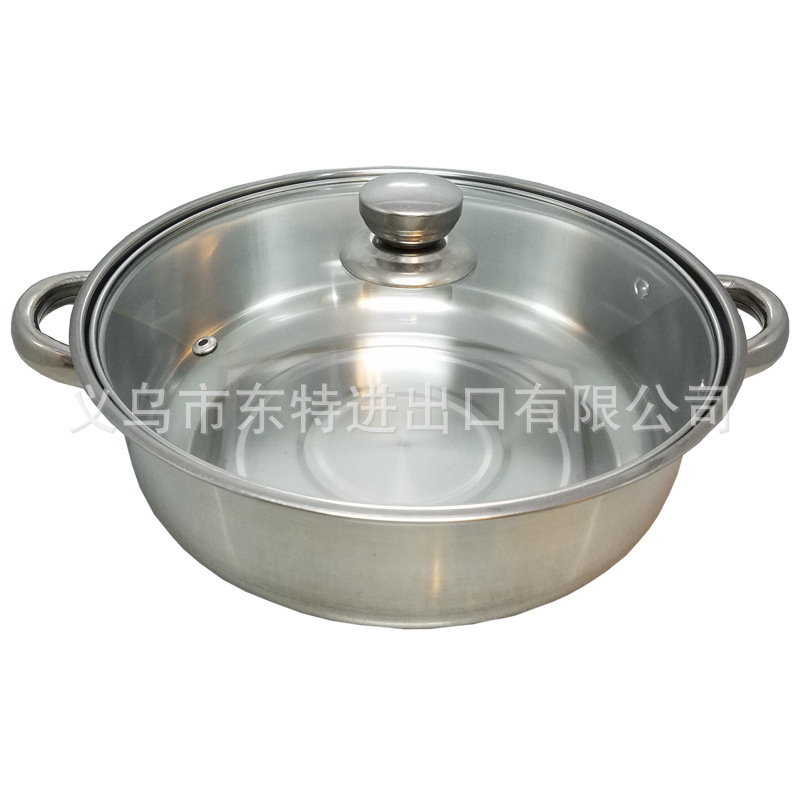 Factory direct sales 28cm stainless steel soup and steam dual-purpose pot, multi-purpose steamer, gift single-bottom 2-layer steamer detail image 3