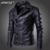 European Code new high-end men motorcycle coat decadent leather jacket big code for men clothing