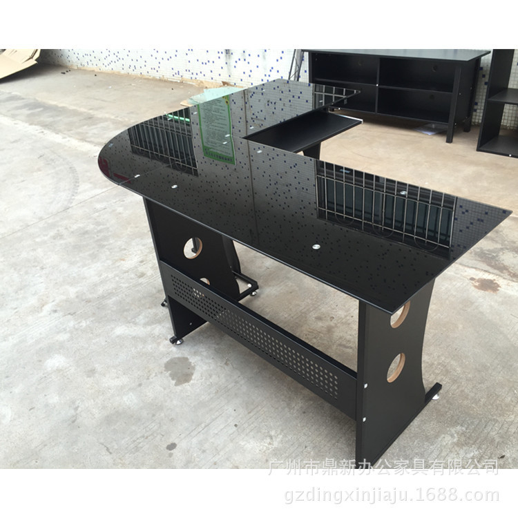 Casual Tempered Glass Computer Desk L-Shaped Computer Office Desk Can Be Customized Corner Desk Dingxin Furniture