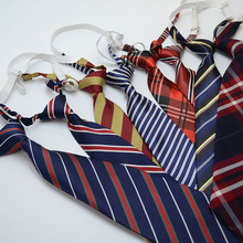 领带儿童韩版新潮白色皮筋领带爆款学生印花领带厂家直销来样定做