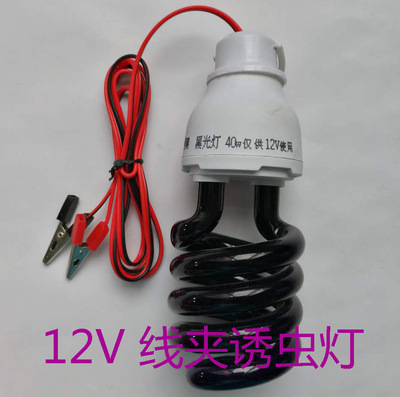 廠家直銷12V黑光燈 紫光誘蟲燈 農業養殖低壓誘蟲燈 防僞 表演燈