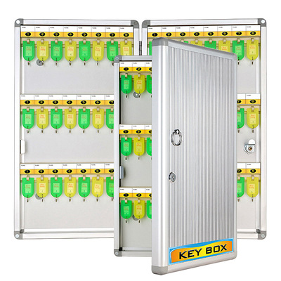 48 Key box aluminium alloy Silver gray Key cabinet Wall hanging key Administration space automobile key Dedicated