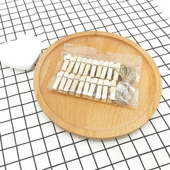 3.5cm Natural Wood Clip 20 Pieces Set Handmade DIY Decorative Accessories Snack Photo Clip Simple Packaging Bulk