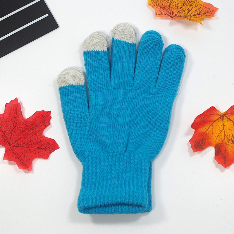 触屏手套深湖蓝