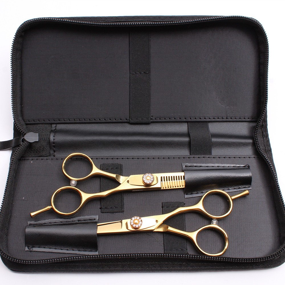 Tijeras negras bolsa de tijeras de peluquería tijeras de peluquero bolsa de 2 paquetes sin logo bolsa negra