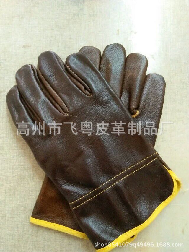 深色家私皮司机皮革手套家私皮劳保手套