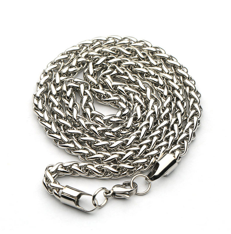 5M 花篮项链 24英寸 钢色速卖通热销款钢饰品质保证一件起批