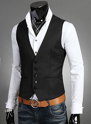 2020 summer cross border men's fashion Korean slim waistcoat Jacket Suit Vest Large 5XL vest 8702