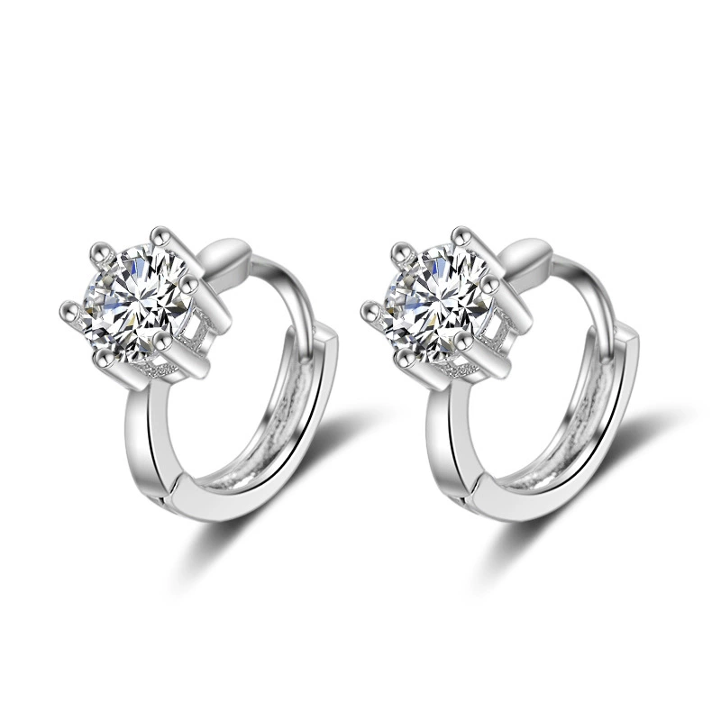 Zirconium, universal earrings, simple and elegant design