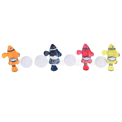 Wholesale fish tank aquascape decoration fluorescent simulation colorful clown fish swimming plastic ornamental luminous fake fish