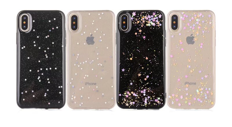 iPhone11 Dream Star Phone Case XsMax for Apple 12 Drops Glue Glitter TPU Soft Silicone Protective Case