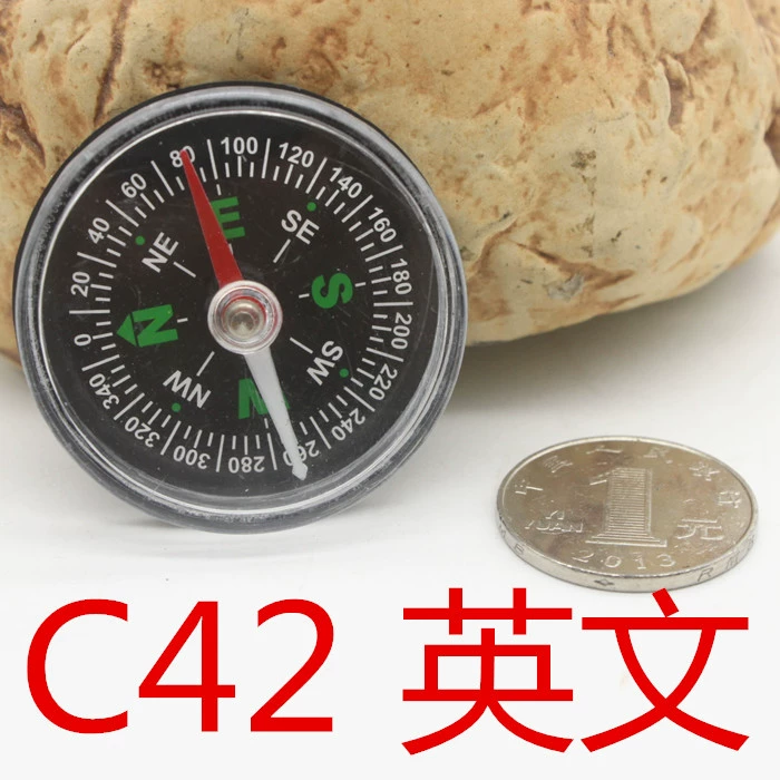 42 мм английский пластиковый компас, компас для наружного позиционирования, студенческий обучающий инструмент, указатель, подарочный компас