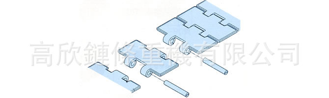 TT635顶板链条(图)  不锈钢 板式链