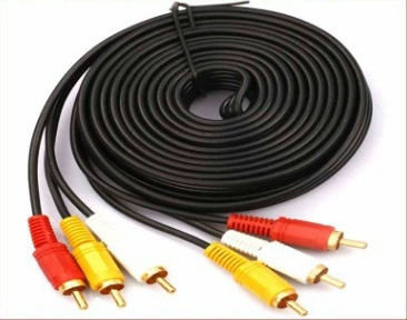 Большое количество поставок 10 м аудио и видео линии 6 головки аудио и видео линии AV Lotus линии 3 на 3 линии 3RCA линии