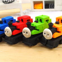 韩国文具火车头造型橡皮擦 卡通创意儿童橡皮玩具 可爱学生奖品