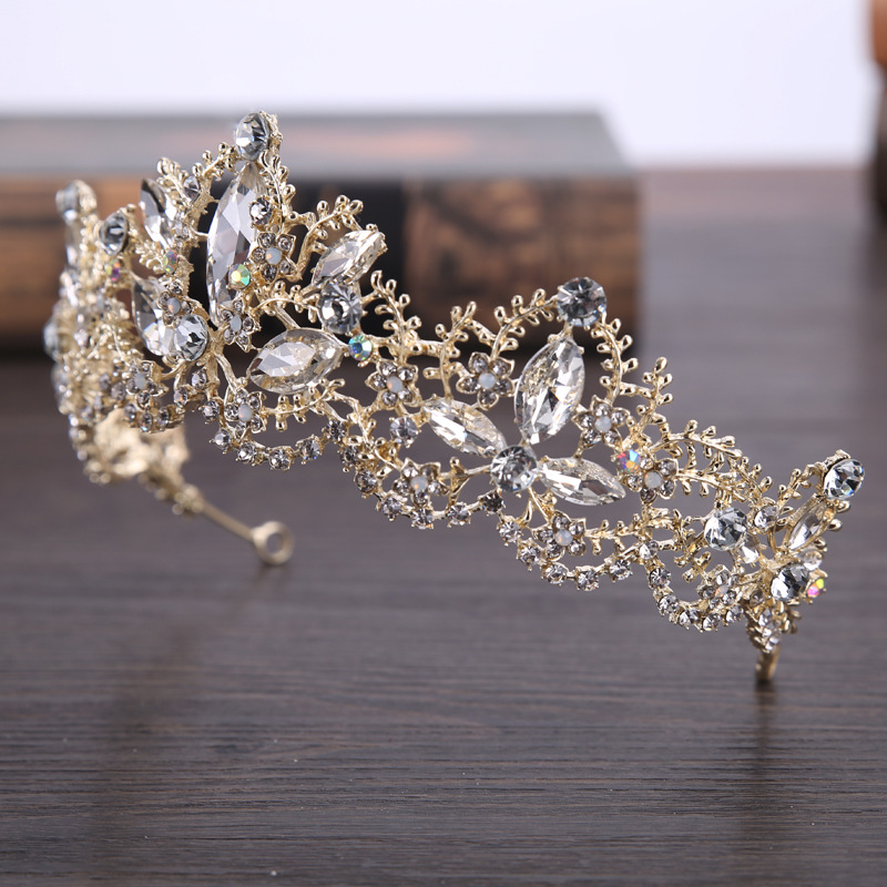 Baroque Style Flower Alloy Artificial Rhinestones Crown display picture 1