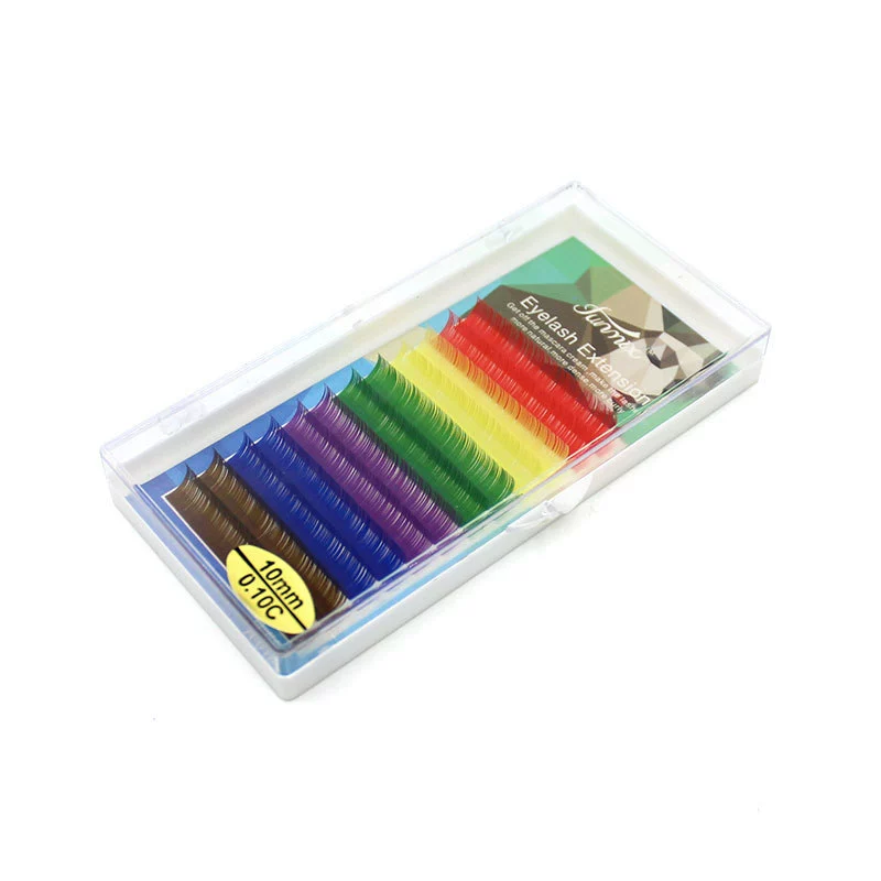 FUNMIX 0,10 Прививка ресниц цвет смешанный японский карамельный цвет посадка Одиночная Красота Макияж Внешняя торговля накладные ресницы