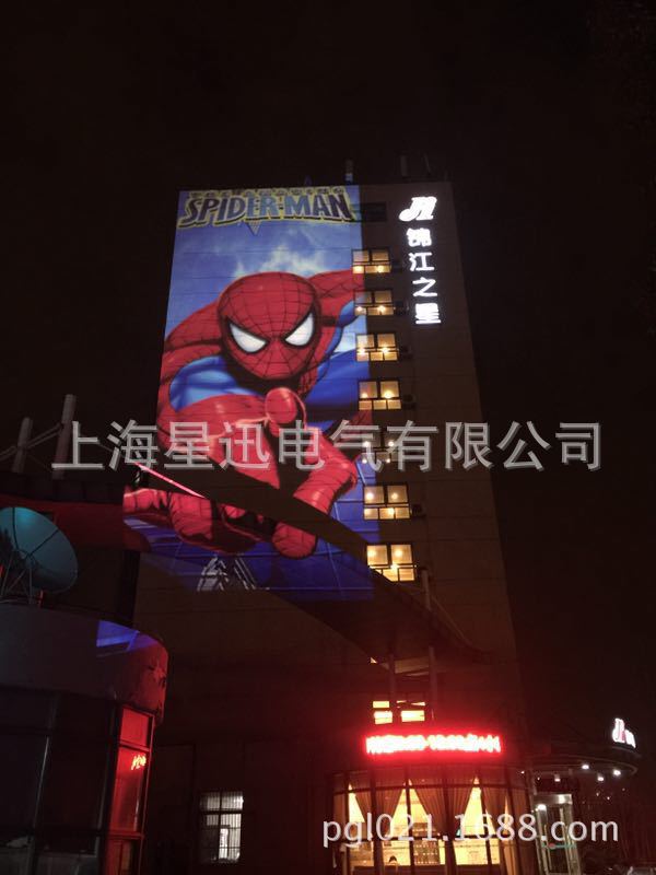 高清影像投影灯_户外巨幅楼体投影灯_墙体巨幅亮化投影灯