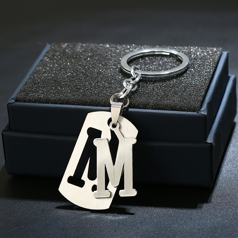 Simple Style Commute Letter Stainless Steel Keychain display picture 6