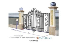 南京百勝智能電動平開門機 電機 別墅庭院八字型 走地式開門機