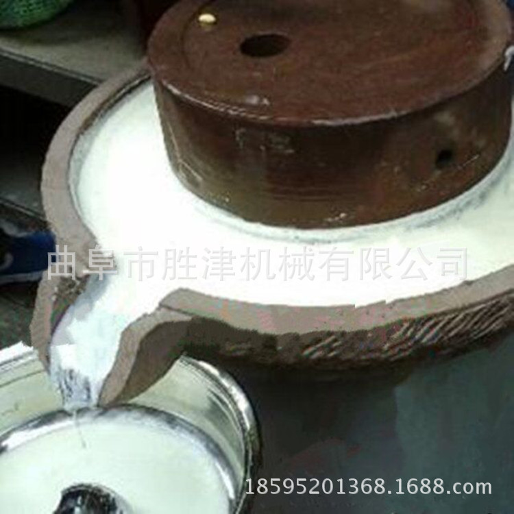 香油麻汁石磨机 汽油机带动芝麻酱机潍坊