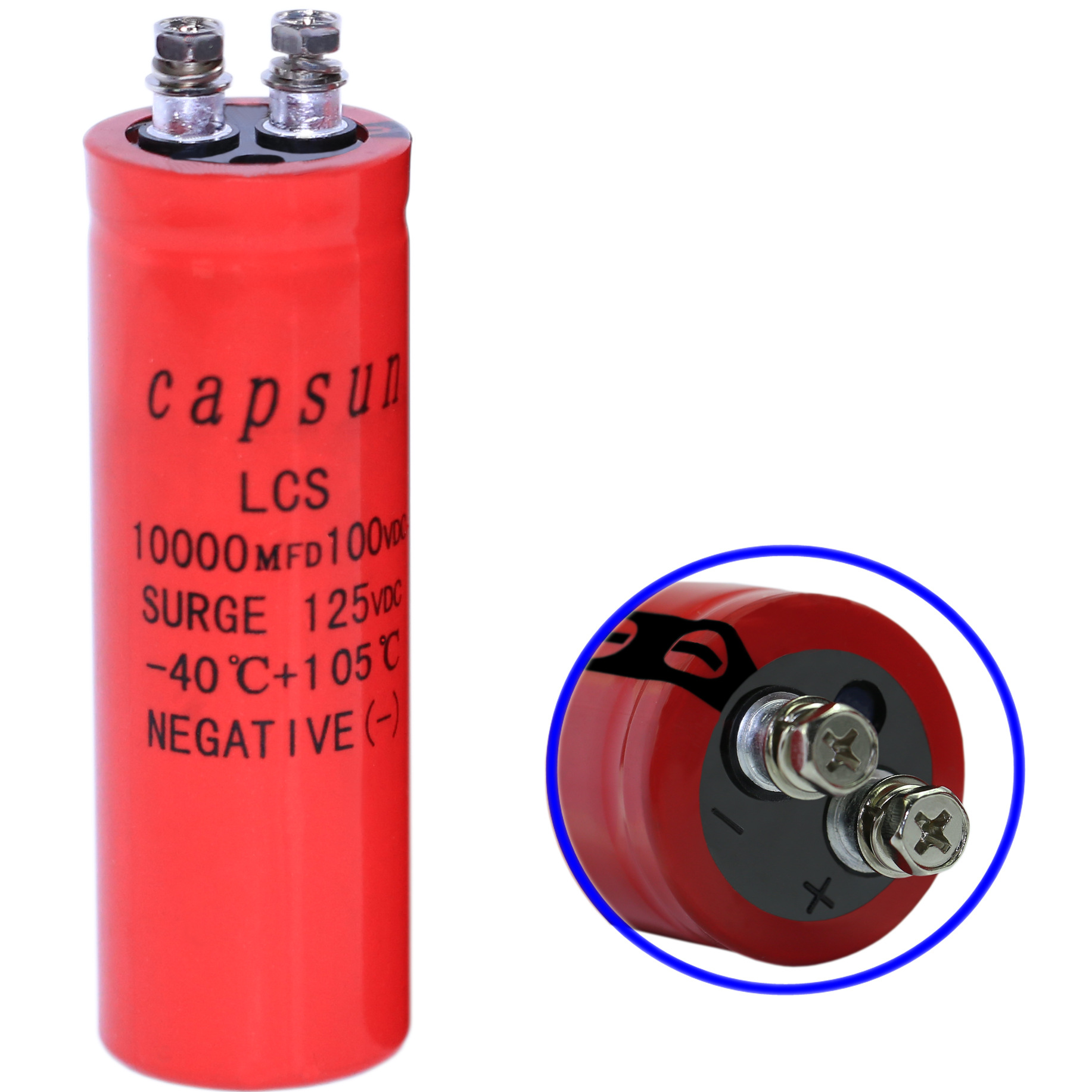 品质保证10000UF100vCAPSUN 螺丝高频低阻 点焊机电解电容 红色