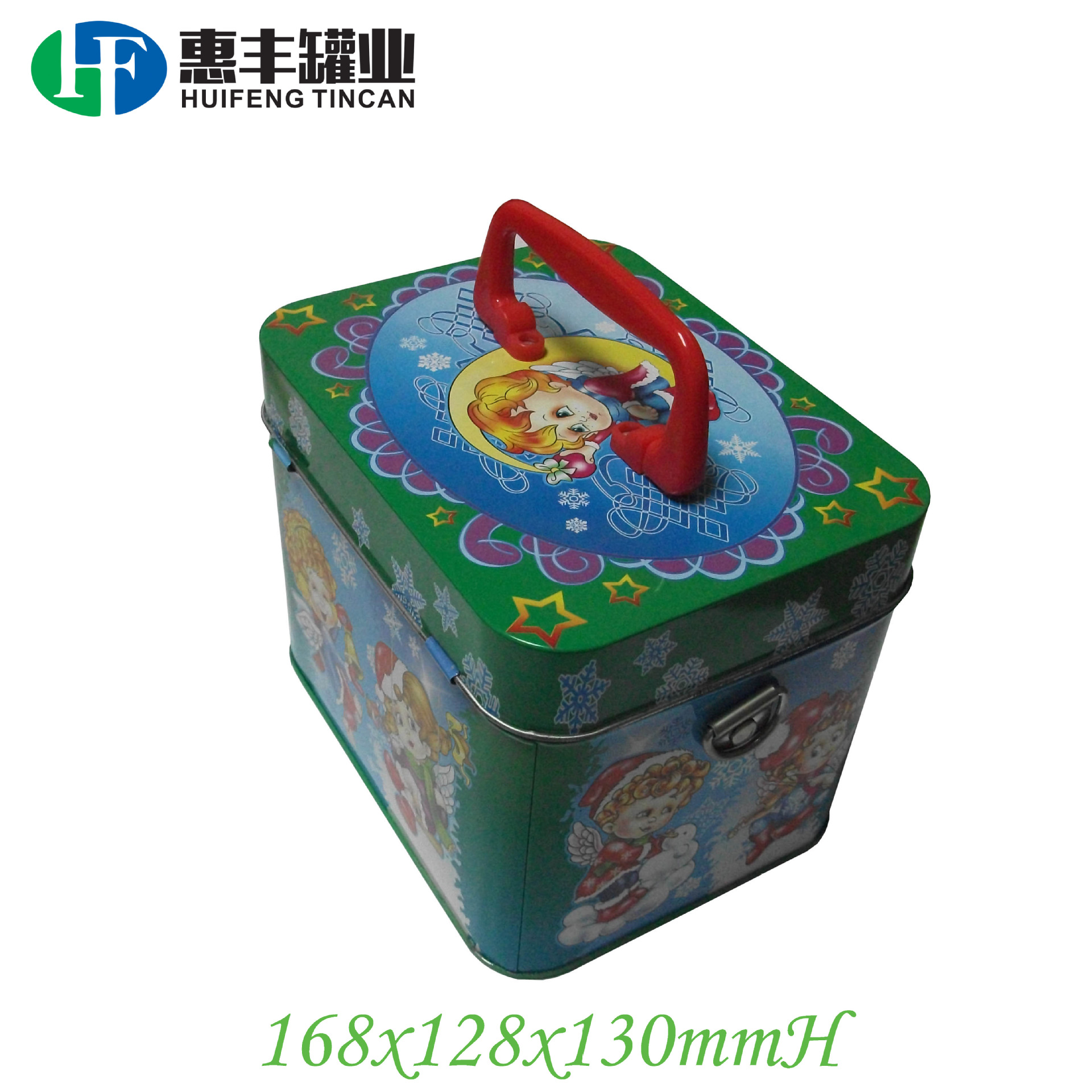 供应圣诞手提箱铁盒 手挽铁罐 礼品提手马口铁盒 TIN BOX杂罐铁盒