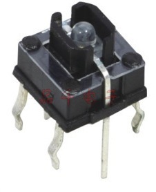 厂家直销带灯轻触开关TS-2104  6*6带灯轻触开关 带LED灯按键开关