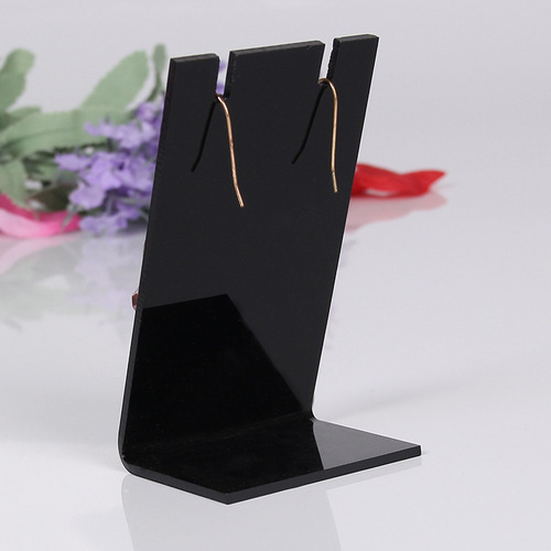 Acrylic Earrings Necklace Pendant L-Shaped Jewelry Display Stand Earring Stud Holder Showcase Prop