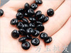 Black beads, protective amulet white jade