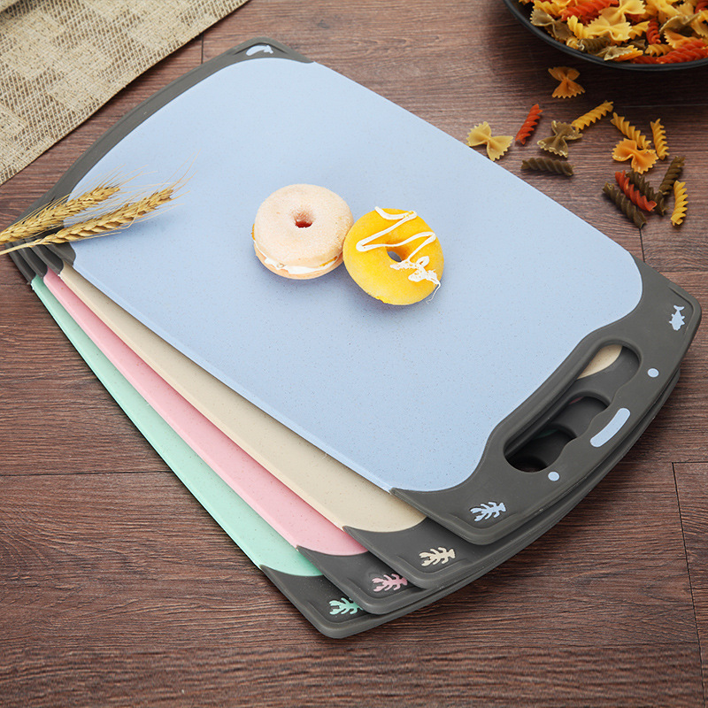 创意小麦秸杆PP塑料菜板 砧板防滑切菜板大号加厚厂家直销