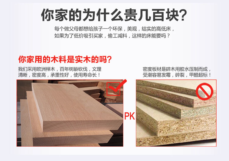 批发南康家具1.8米双人床简约现代卧室家具榉木床 实木床厂家直销