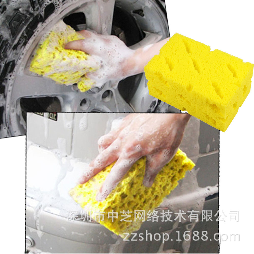 厂家直销 洗车蜂窝海棉 车轮刷 海绵擦轮胎海绵刷清洗用品洁具