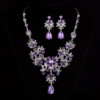 Accessory for bride, necklace and earrings, set, jewelry, wedding accessories