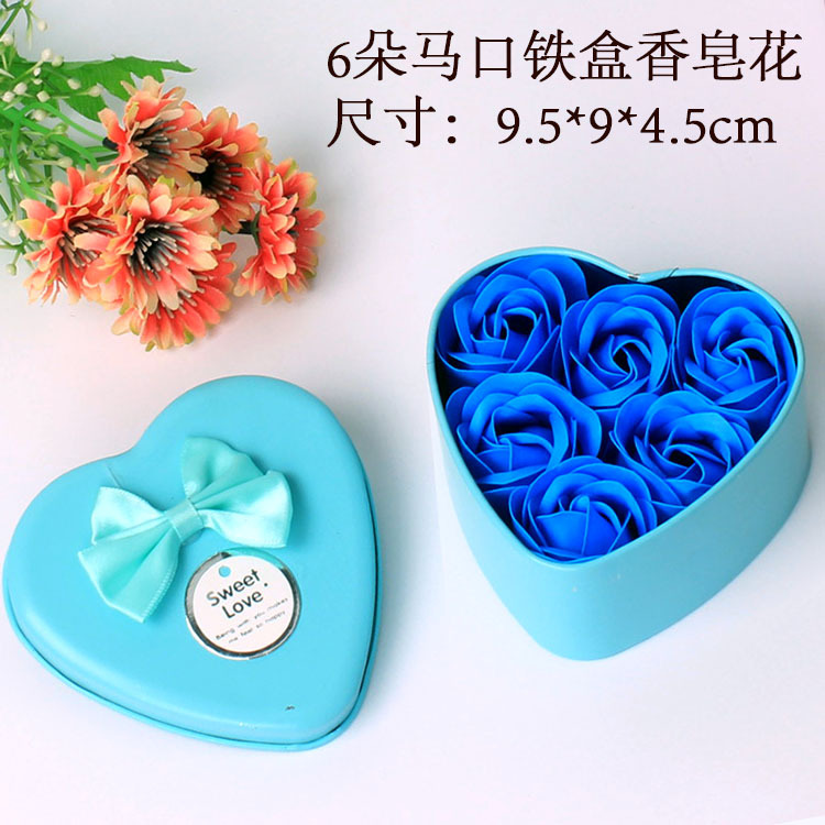 3 Soap Flower Iron Box Christmas Creative Small Gift Wholesale display picture 7