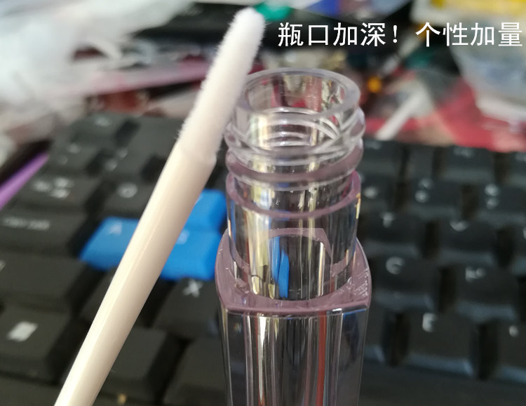 De alta calidad de plástico tubo de brillo de labios cuadrado de pared gruesa de alta calidad transparente labio esmalte tubo DIY vacío labio tubo botella vacía personalizable