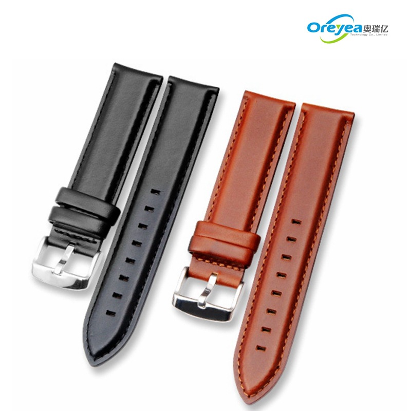 適用于三星gear s3 S2手表真皮表帶頭層牛皮雙色切邊帶 含包裝盒
