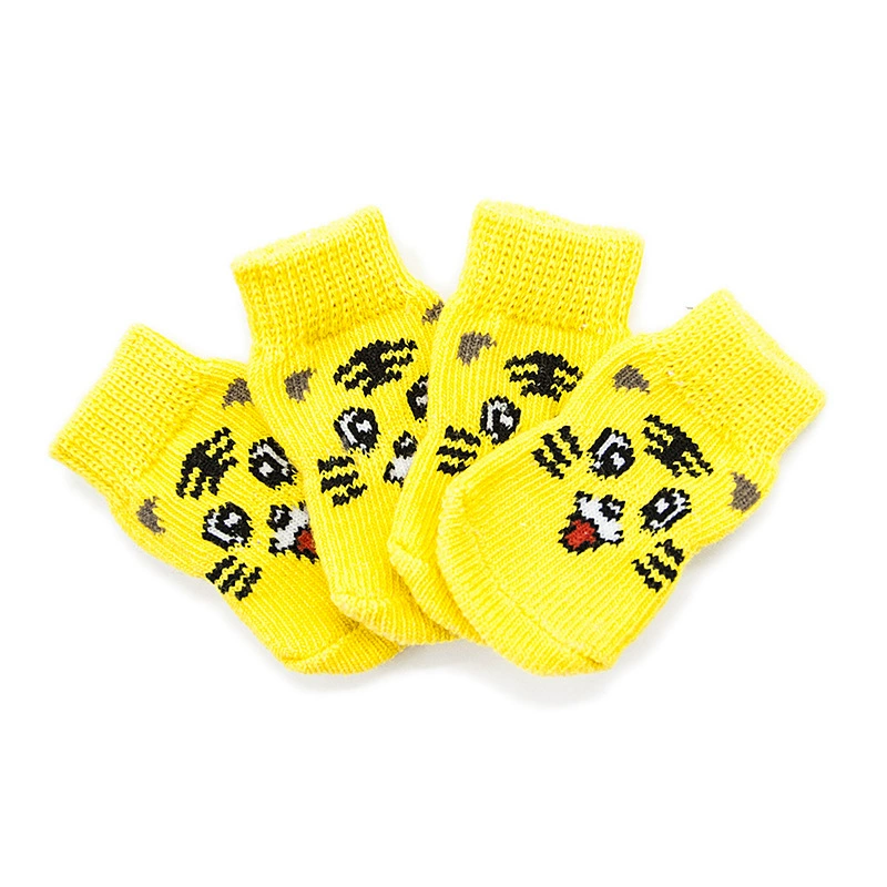 Носки для собак Носки для домашних животных Нескользящие хлопковые носки Чехол для лапки собаки Тедди Собака Пудель Товары Обувь для собак Носки Чехол PS040