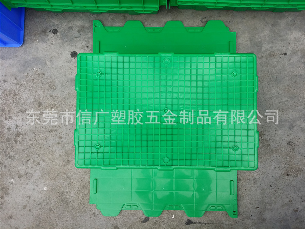 食品冷链周转箱翻盖 绿色可套叠/堆垛斜插箱 搬迁公司专用防尘箱