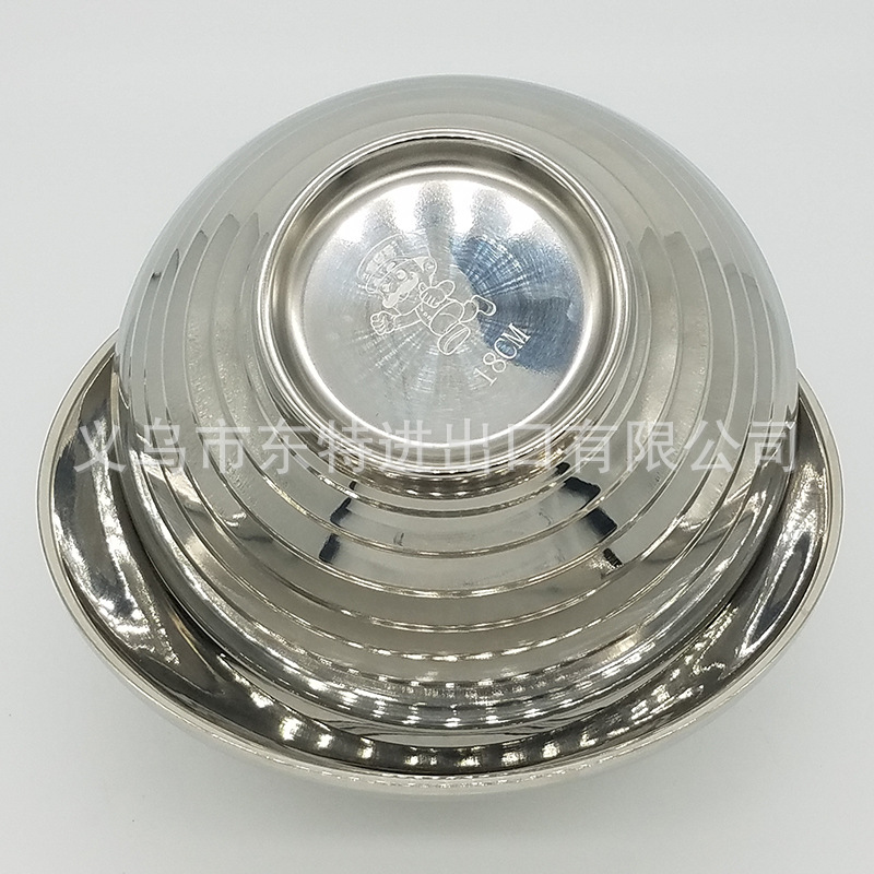 Factory direct sales of stainless steel ramen bowls, 304 Japanese ramen bowls, threaded bowls, high-end soup noodle bowls, thickened bamboo hat bowls detail image 7